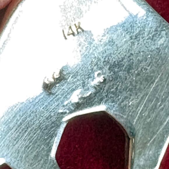 Vintage Navajo Sterling Silver Bear Pendant 14K Gold Accent Native American - Picture 7 of 13